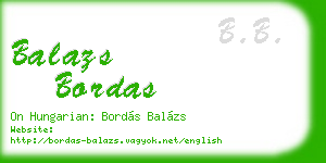 balazs bordas business card